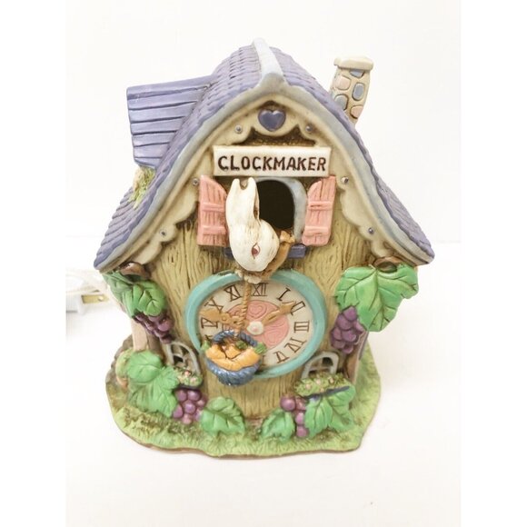 Cottontail Knoll Table Lamp Porcelain Lighted House 6 1/2" x 5 1/2" - Picture 5 of 9